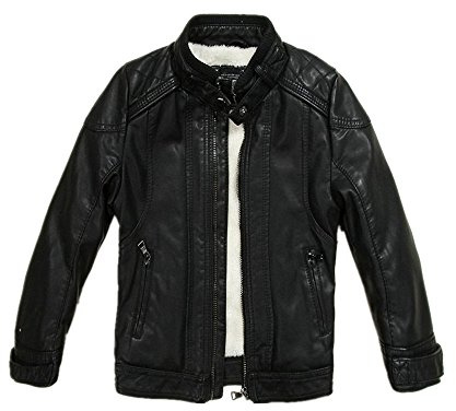 LJYH Boys Winter Pu Leather Jackets Children Velvet Motorcycle Thicken Coats 13/14yrs