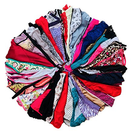 Morvia Variety Panties for Women Pack Sexy Thong Hipster Briefs G-String Tangas Assorted Multi Colored Underwear, 10 Pcs, XXL