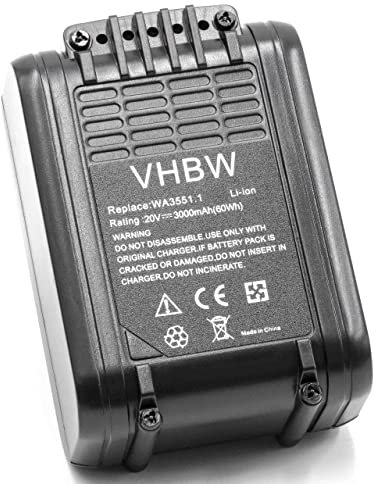 vhbw 1x Akku kompatibel mit Worx Landroid S300, S300 WR130E, S WR130E Werkzeug (3000 mAh, Li-Ion, 20 V)