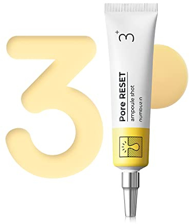 numbuzin No.3 Pore Reset Ampullenschuss 0,25 fl oz / 25 ml | Porenpflege, beruhigend, lindert Irritationen, hohe Wirksamkeit, Elastizität, Leuchtkraft