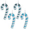 MIJOMA Set Christbaumanhänger Candy Cane, Christbaumschmuck zum Anhängen - Weihnachtskugel in Candy-Form, aus leichtem Kunststoff (14 x 7 x 2 cm, Zuckerstange türkis, 4)
