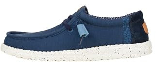 HEYDUDE Wally Elevated Basics Herren - Slip-on Schuhe - Mokassin-Stil, Navy/White, 44