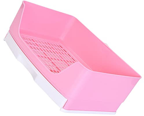 BESPORTBLE Kaninchen Toilette Aus Plastik Rechteckige Kaninchentoilette Praktische Haustiertoilette Für Kleintiere Rosa Für Hasen Meerschweinchen Und Hamster Für Wohnung Und Garten