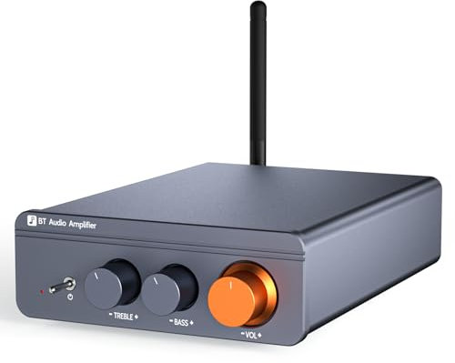 Amplificateur Audio, Mini Amplificateur HiFi, Amplificateur Stéréo Bluetooth 5.4 avec TPA3255, 600W 2 Canaux Stéréo Classe D Intégré Amélioré pour Haut-parleurs avec Contrôle des Aigus et des Basses