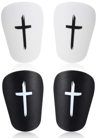 2 pares de espinilleras pequeñas, 8 x 5 cm, con protección cruzada, ajustables y cómodas para entrenamiento y competición, ideal para niños y adultos