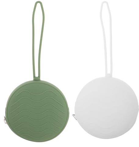 POPETPOP Étui Porte-sucette en Silicone pour Garçon et Filles 2 Pièces Fermeture Éclair Sécurisée, Rangement Multifonction pour Tétines, Pièces et Usage Quotidien ou Voyage