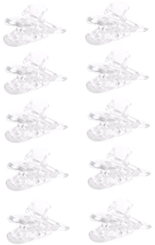 Clips para tirantes, clip de plástico transparente, soporte para chupete, insignia, clips para chupetes, suministros para manualidades, tirantes para herramientas, 10 unidades, chupete transparente