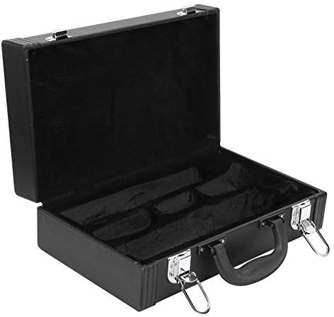 ZJchao Klarinettenkoffer, Kunstleder Klarinetten-Kunstlederkoffer Wasserdichtes Hartschalen-Musikinstrumentenzubehör IN-125