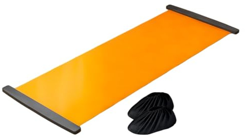 Tapis coulissant – d'aérobic de fitness en salle | Entraînement silencieux pour tout le corps Exercices base d'entraînement au ski patinage sport à domicile, pl