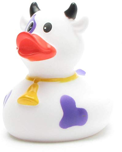 Duckshop Paperella da bagno I mucca viola I cigolii - L: 8 cm