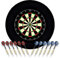 Dartboards Sisal Dartscheibe mit Abnehmbare Zahlenring und 18g Steel-Dartpfeile