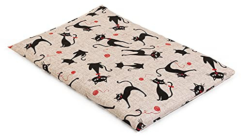 Coussin aux grains d'épeautre - mimi le chat- 30x20cm - Bouillotte sèche aux graines - Compresse froide