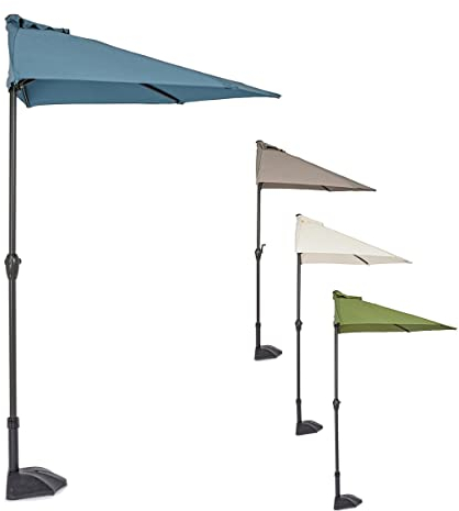 Kalife Parasol mural en demi-lune pour jardin, 2,7 m, Cloud