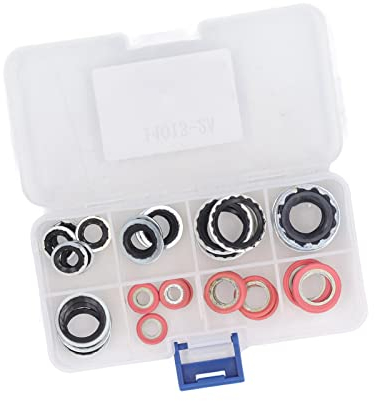 40 Pcs AC Sealing O Ring, Air Conditioner System Seal O Air Conditioning Gasket Kit AC Compressor Port Seal Washer Kit