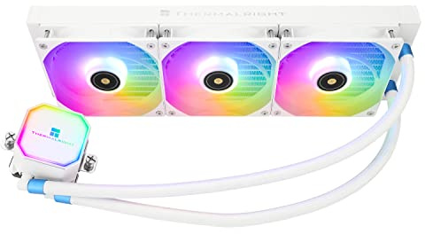 Thermalright Frozen Prism 360 White ARGB AIO enfriador de agua, enfriador líquido de CPU, sistema de refrigeración por agua de ventiladores PWM de 3 × 120 mm, alta velocidad de 1850 rpm, compatible