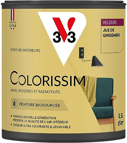 V33 Peinture multi-supports Colorissim® Jus de gingembre Velours 0,5L