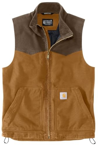 Carhartt Vest Montana Rugged Flex Relaxed Fit Duck Gilet, Marrone, XL Uomo