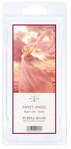 Purple River Duftwachs für Duftlampe | 4er Set Sweet Angel | Duftwachs Floral | 10 Wax Melts für Duftlampe | Raumduft für Aromatherapie | 6h Duftdauer je Wax Melt