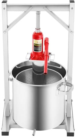 ieLsngai Presse hydraulique en acier inoxydable 3T - Presse-vin de fruits en acier inoxydable - 22 l - Presse-vin manuel - Presse-vin - Presse-vin - Presse-vin - Presse-vin - Presse-vin - Presse-vin -