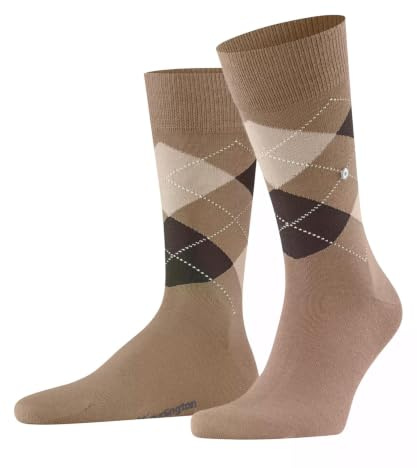 Burlington herr Strumpor Edinburgh M So ull mönstrade 1 par, Brun Sun 5039, 40-46