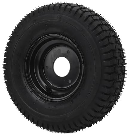 Dilwe Kart Cart Tire 13x5,00 6 Heavy Duty Gummi Tubeless Vakuumdäck med Svarta Fälgar för Go Kart ATV Quad Off Road Förbättrat Grepp och Hållbarhet