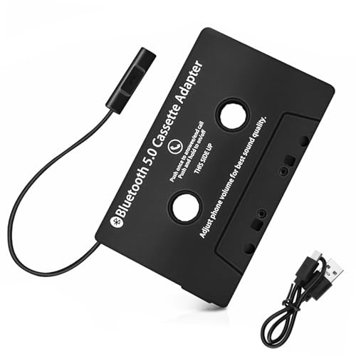 Jaxiyun Adaptateur Cassette de Voiture, Adaptateur Cassette Audio de Voiture vers AUX pour Autoradio