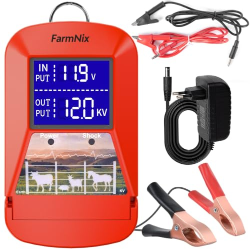 Energizador de Cercas Eléctricas con Pantalla LED, Cerca Eléctrica 3J 230V