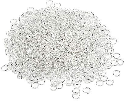 HUIHUIBAO 400 Pieces Open Jump Rings for DIY Craft Necklaces Bracelet Pendant Jewelry Making, Silver (4mm)