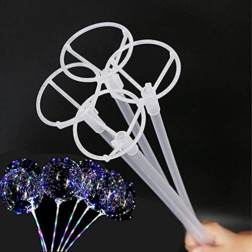 Large Balloon Sticks with Big Cups, 35 Sets Thickened 17inch Long Clear Bobo Balloon Sticks Holders for 10 to 30inch Large Balloons