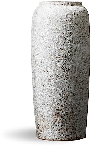 Steingut-Bodenvase Handgefertigte Keramik-Bodenvase Eingang Vom Boden Bis Zur Decke Reichende Große Vase Wohnzimmer Blumenarrangement-Behälter (S : 50cm)