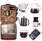 DS&DV V60 Service à café avec séchoir à café en verre, broyeur manuel, bouilloire, filtres en papier, tasse à double paroi pour camping et voyage (cafetières 8 en 1)