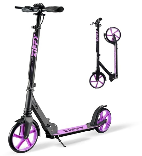 ZIFFY-Kick Scooter for Kids Ages 6-12, Adjustable Height, Foldable, Safe & Smooth Ride, Ideal for Boys & Girls Outdoor Fun