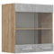 Vicco Küchenglashängeschrank R-Line, Glashängeschrank, Beton, 60 cm