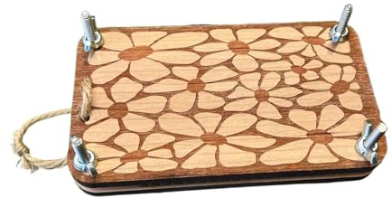 Générique Pocket Flower Press, multifunktionell präglingssats, 2,56 x 4,53 tum träkonsttillbehör, bärbart hantverksverktyg, botaniska hängen för blommiga projekt, reseanvändning