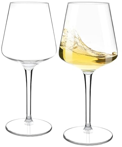 shallyong Copas de Vino plastico, 2 Piezas Copas de Vino Tinto 445ml, Plástico Tritan, Copas Vino Plastico, para Vino Tinto, Vino Blanco