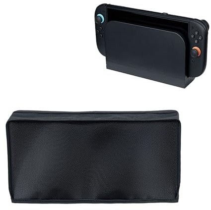 Tolesum Copertura Antipolvere Protettivo per Switch 2,Cover Accessorio Antigraffio e Impermeabile per Switch 2 Console & Charging Dock-nero