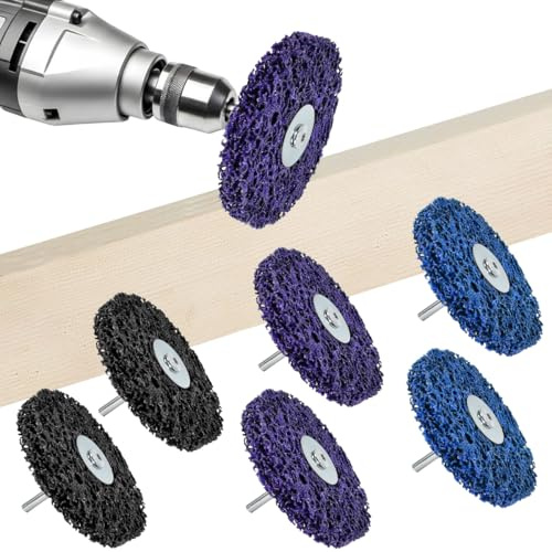 Zuxbolf 6 Piezas Discos de Limpieza Gruesos,100mm Discos de Lijado CSD Disco de Limpieza para Amoladora Angular Disco Abrasivos CSD para Amoladora Angular de Pintura, Soldaduras de Óxido