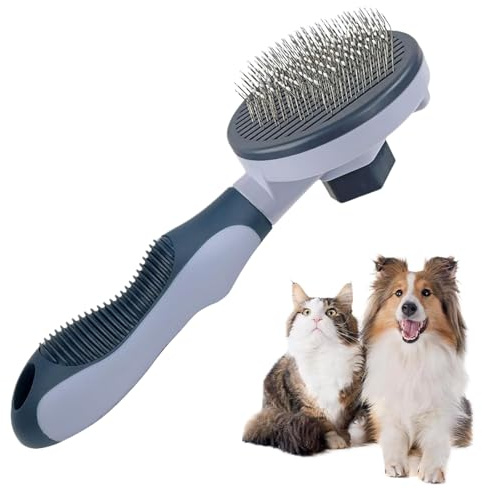 Nankoyal Brosse pour la Perte de Poils des Chiens - Peigne Massant Pour Pelage De Chat - Brosse De Toilettage Pour Chien | pour le Sous-Poils pendant le Bain pour les Chiots de Races Moyennes et