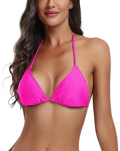 FITTOO Bikini Donna Parte Alta del, Sexy Triangolo Bikini Top Imbottito Stile Brasiliano Microparte Superiore del Bikini