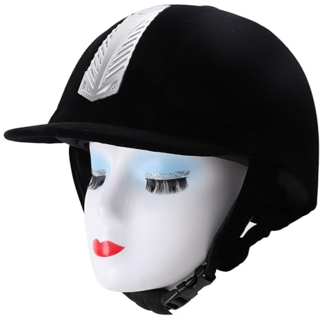 VGEBY Casco da equitazione, equipaggiamento equestre protettivo regolabile, elegante e moderno, per uomini e donne, con design antiurto