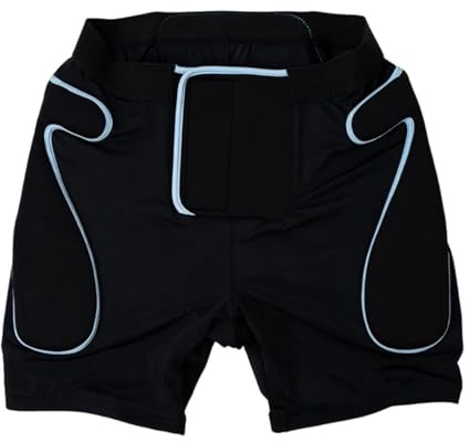harayaa Pantalones Cortos Protectores Acolchados para Esquí, Patinaje Y Snowboard. Protección para Cadera, Glúteos Y Coxis con Material Elástico Transpirable, M