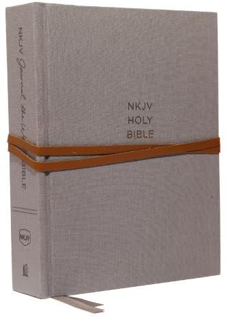 NKJV, Journal the Word Bible: Reflect, Journal or Create Art Next to Your Favorite Verses (Cloth over Board, Gray, Red Letter, Comfort Print): ... or Create Art Next to Your Favorite Verses