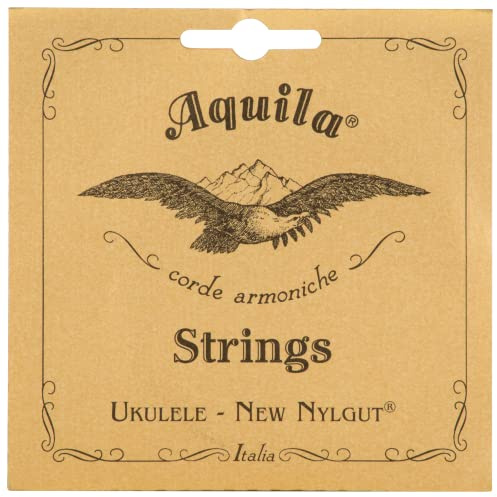 Aquila New Nylgut AQ-4 Soprano Ukulele Strings - High G - Set of 4 Strings, White