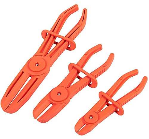 3 Pieces Hose Clamp Pliers Set for Fuel Line, Durable, Lightweight, Red, 3 Sizes