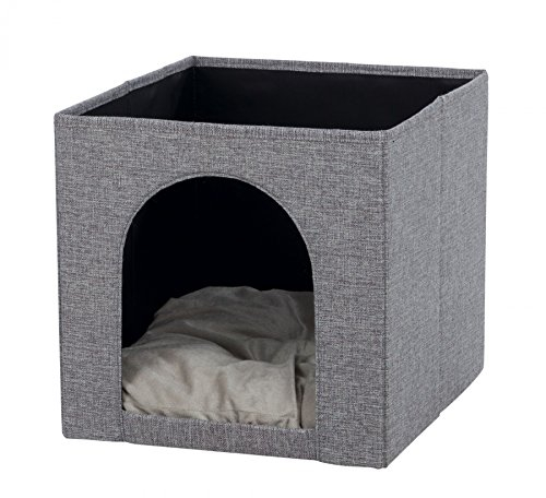 Trixie 44087 Kuschelhöhle Ella für Regal, 33 × 33 × 37 cm, grau, 1 Stück (1er Pack)