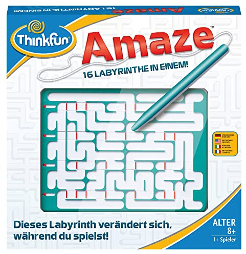 ThinkFun - 76320 - Amaze - EIN Sich veränderndes Labyrinth. Wer findet den Weg hinaus? EIN Knobelspiel für Jungen und Mädchen ab 8 Jahren