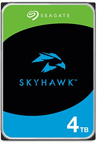 SEAGATE ST4000VX007 Skyhawk 4TB Surveillance Hard SATA 6Gb/s 64MB Cache 3.5-Inch Internal Drive-Frustration Free Packaging (ST4000VXZ07) Mechanical Hard Disk