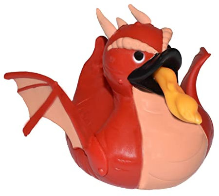 Wild Republic Rubber Duck, Red Dragon, Gift for Kids, Great Gift for Kids and Adults, 4 inches