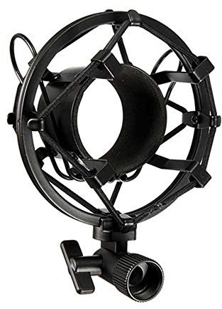 ETOPARS Universal Microphone Shock Mount Mic Anti Vibration Suspension Studio Shock Mount Holder Clip 50mm for 48mm-60mm Diameter Condenser Mic Black