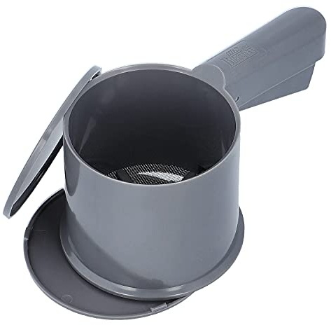 RBV Birkmann Mehlsieb mit Deckel, Easy Baking, Ø 10 cm, dunkelgrau, aus Kunststoff